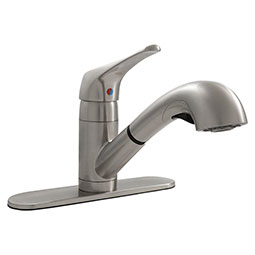 Handle Pull-Out Sprayer Kitchen Faucet - 805 Brushed Nickel